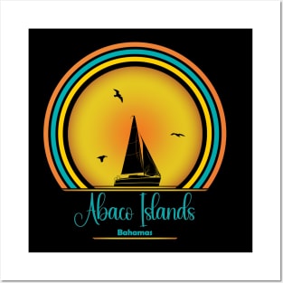 Abaco Islands Bahamas Sunset Sailing Posters and Art